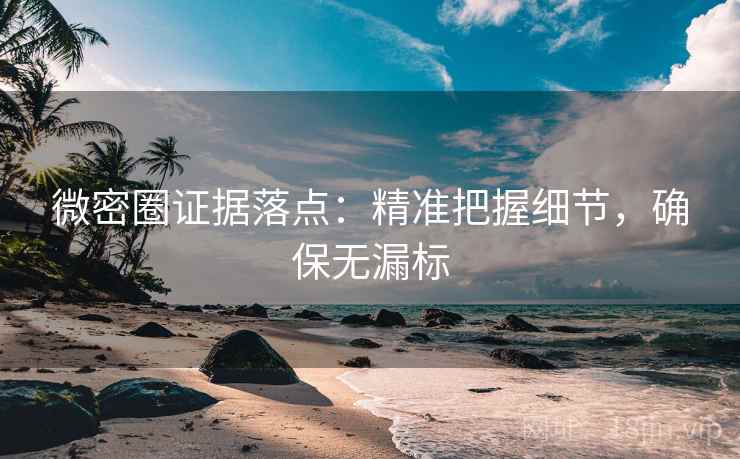 微密圈证据落点:精准把握细节,确保无漏标