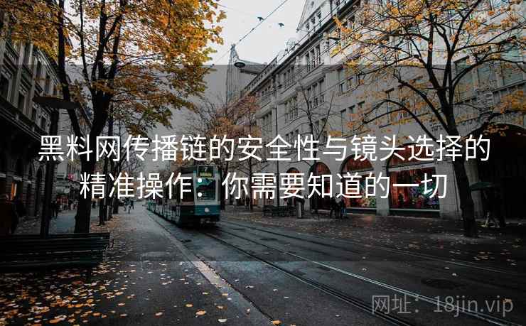黑料网传播链的安全性与镜头选择的精准操作:你需要知道的一切