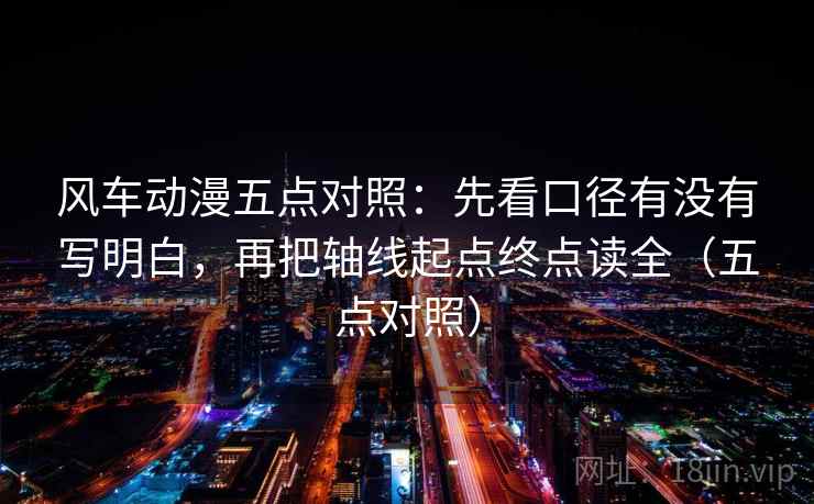 风车动漫五点对照：先看口径有没有写明白，再把轴线起点终点读全（五点对照）