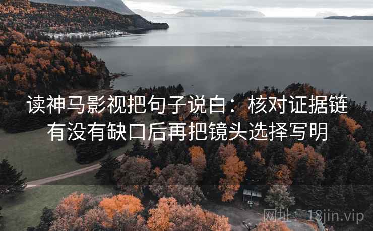 读神马影视把句子说白：核对证据链有没有缺口后再把镜头选择写明
