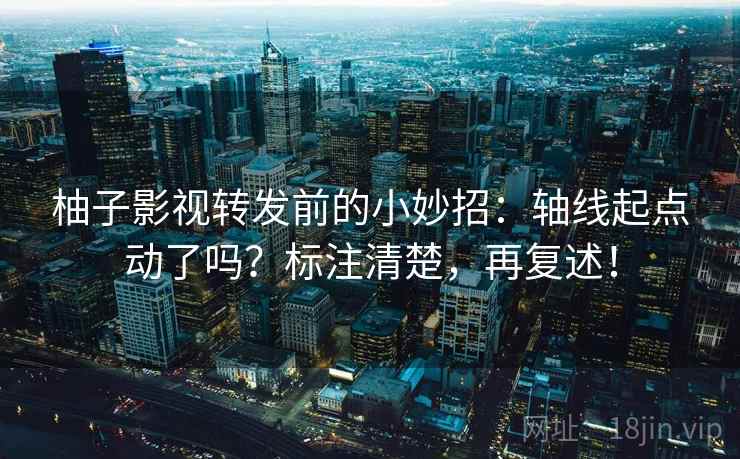 柚子影视转发前的小妙招：轴线起点动了吗？标注清楚，再复述！  第2张